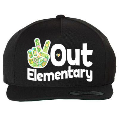 Retro Peace Out Elementary  Wool Snapback Cap