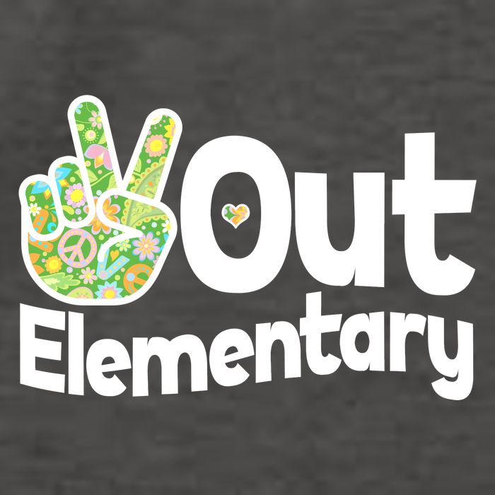 Retro Peace Out Elementary  Vector Backpack