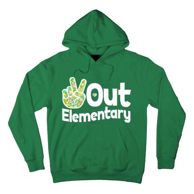 Retro Peace Out Elementary  Hoodie