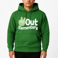 Retro Peace Out Elementary  Hoodie