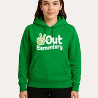 Retro Peace Out Elementary  Hoodie