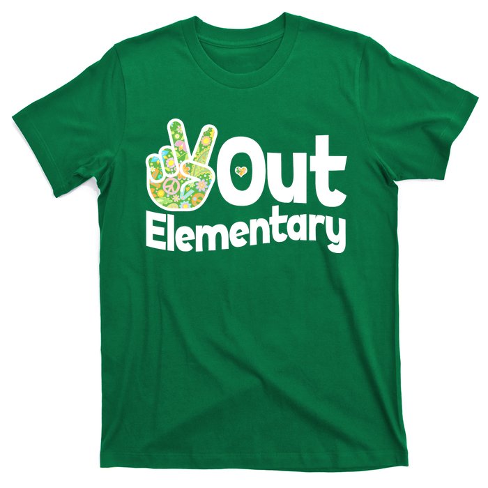 Retro Peace Out Elementary  T-Shirt