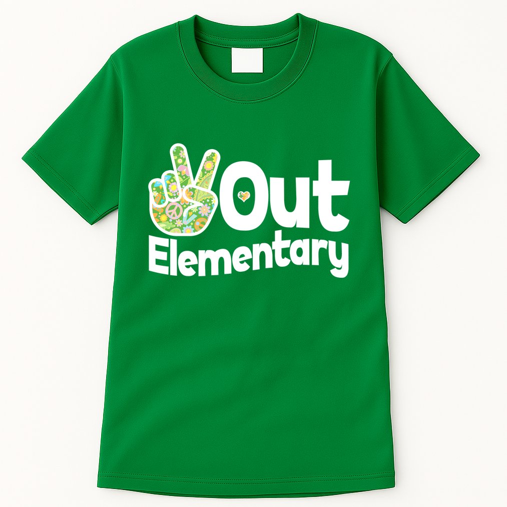 Retro Peace Out Elementary  Tall T-Shirt