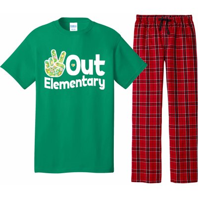 Retro Peace Out Elementary  Pajama Set