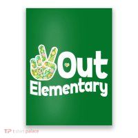 Retro Peace Out Elementary  Poster