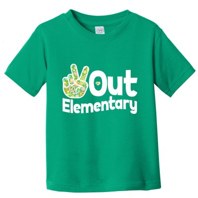 Retro Peace Out Elementary  Toddler T-Shirt