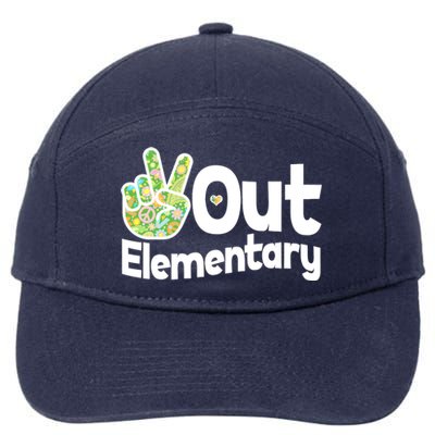 Retro Peace Out Elementary  7-Panel Snapback Hat