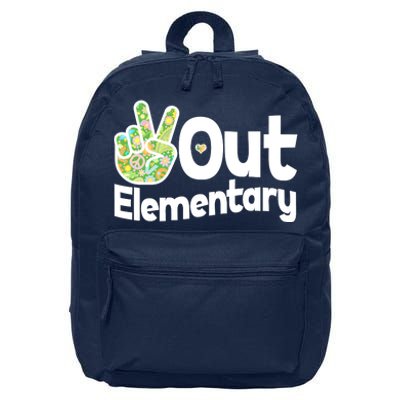 Retro Peace Out Elementary  16 in Basic Backpack