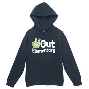 Retro Peace Out Elementary  Urban Pullover Hoodie