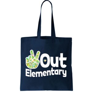 Retro Peace Out Elementary  Tote Bag