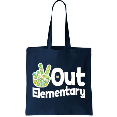 Retro Peace Out Elementary  Tote Bag