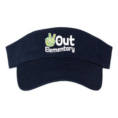 Retro Peace Out Elementary  Valucap Bio-Washed Visor