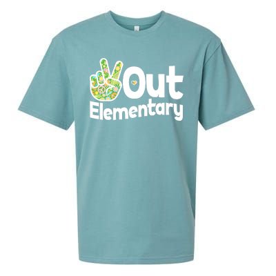 Retro Peace Out Elementary  Sueded Cloud Jersey T-Shirt