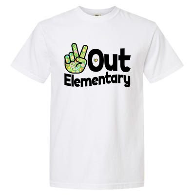 Retro Peace Out Elementary  Garment-Dyed Heavyweight T-Shirt