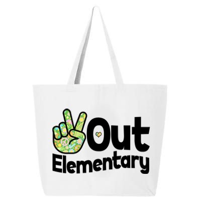 Retro Peace Out Elementary  25L Jumbo Tote