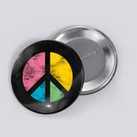 Retro Peace Sign Button