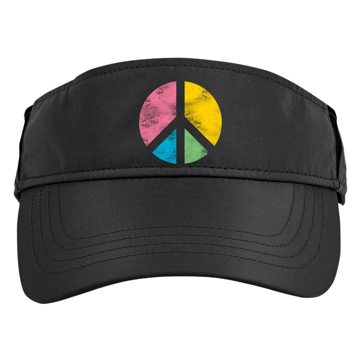 Retro Peace Sign Adult Drive Performance Visor