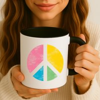 Retro Peace Sign Mug