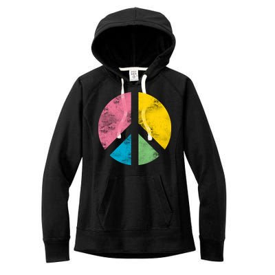 Retro Peace Sign Women's Fleece Hoodie