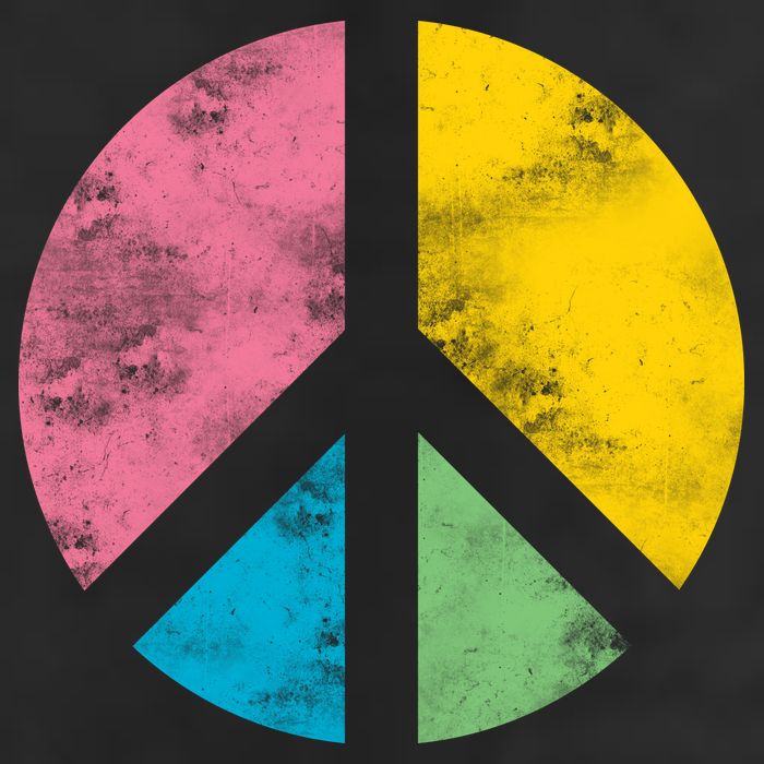 Retro Peace Sign 25L Jumbo Tote