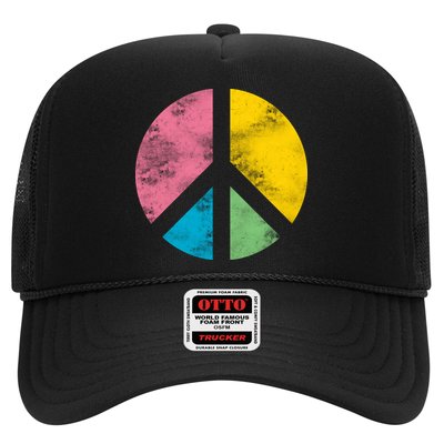 Retro Peace Sign Trucker Hat