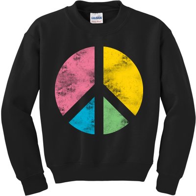 Retro Peace Sign Kids Sweatshirt