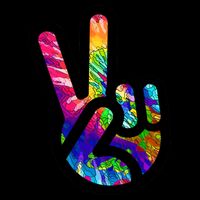 Retro Peace Sign Hand Cooling Performance Crew T-Shirt