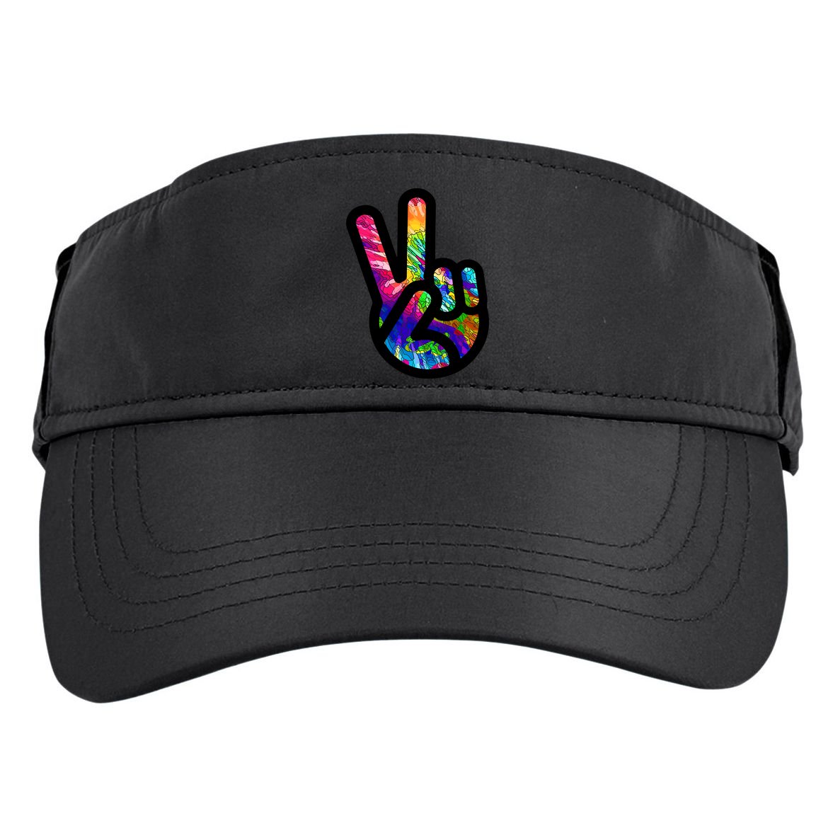 Retro Peace Sign Hand Adult Drive Performance Visor