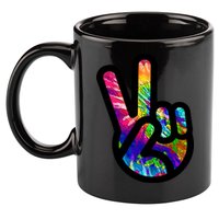 Retro Peace Sign Hand 11oz C Handle Ceramic Mug
