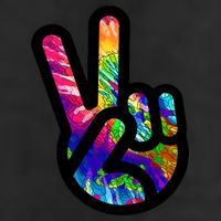 Retro Peace Sign Hand 11oz C Handle Ceramic Mug