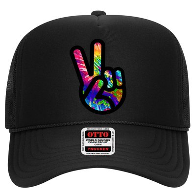 Retro Peace Sign Hand Trucker Hat