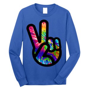 Retro Peace Sign Hand Long Sleeve Shirt