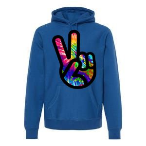 Retro Peace Sign Hand Premium Hoodie