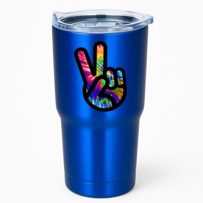 Retro Peace Sign Hand Tumbler
