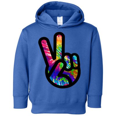 Retro Peace Sign Hand Toddler Hoodie