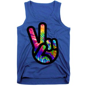 Retro Peace Sign Hand Tank Top