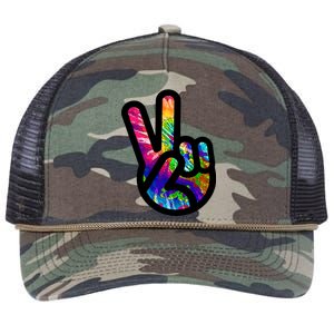 Retro Peace Sign Hand Retro Rope Trucker Hat Cap