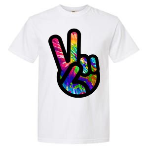 Retro Peace Sign Hand Garment-Dyed Heavyweight T-Shirt