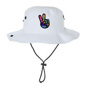 Retro Peace Sign Hand Legacy Cool Fit Booney Bucket Hat