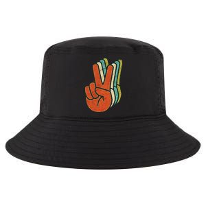 Retro Peace Symbol Hand Cool Comfort Performance Bucket Hat