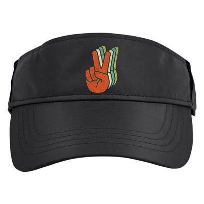 Retro Peace Symbol Hand Adult Drive Performance Visor