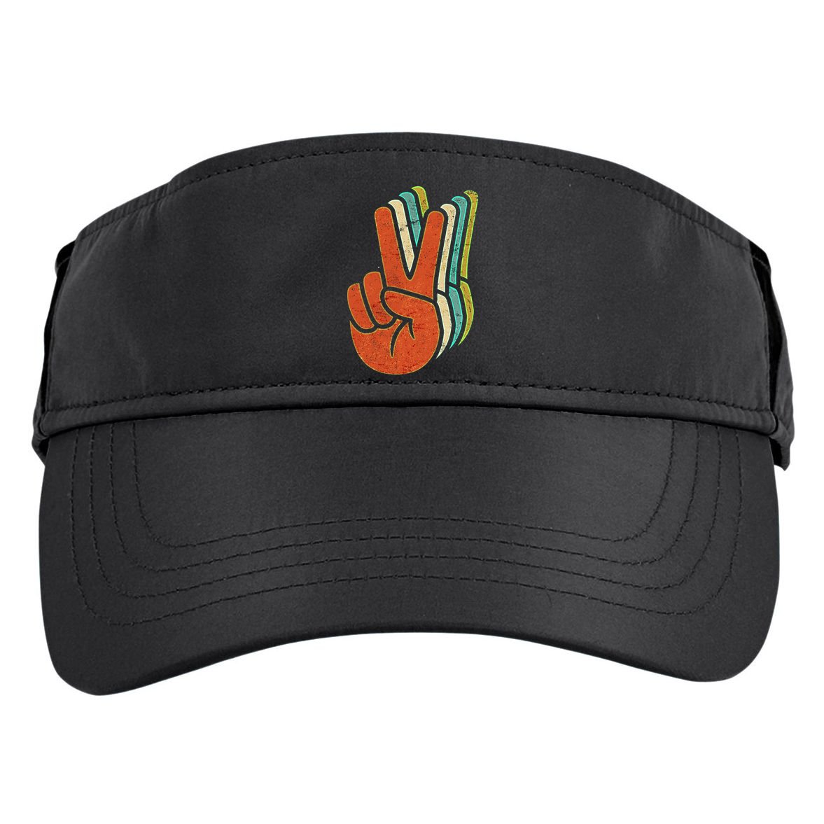 Retro Peace Symbol Hand Adult Drive Performance Visor