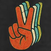 Retro Peace Symbol Hand Adult Drive Performance Visor