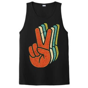 Retro Peace Symbol Hand PosiCharge Competitor Tank