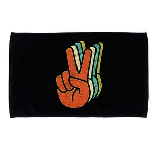 Retro Peace Symbol Hand Microfiber Hand Towel