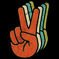 Retro Peace Symbol Hand Visor