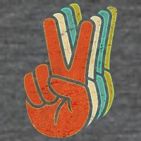 Retro Peace Symbol Hand 7-Panel Snapback Hat