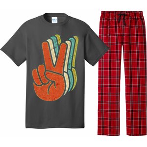 Retro Peace Symbol Hand Pajama Set