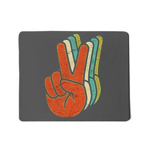 Retro Peace Symbol Hand Mousepad