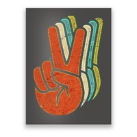 Retro Peace Symbol Hand Poster